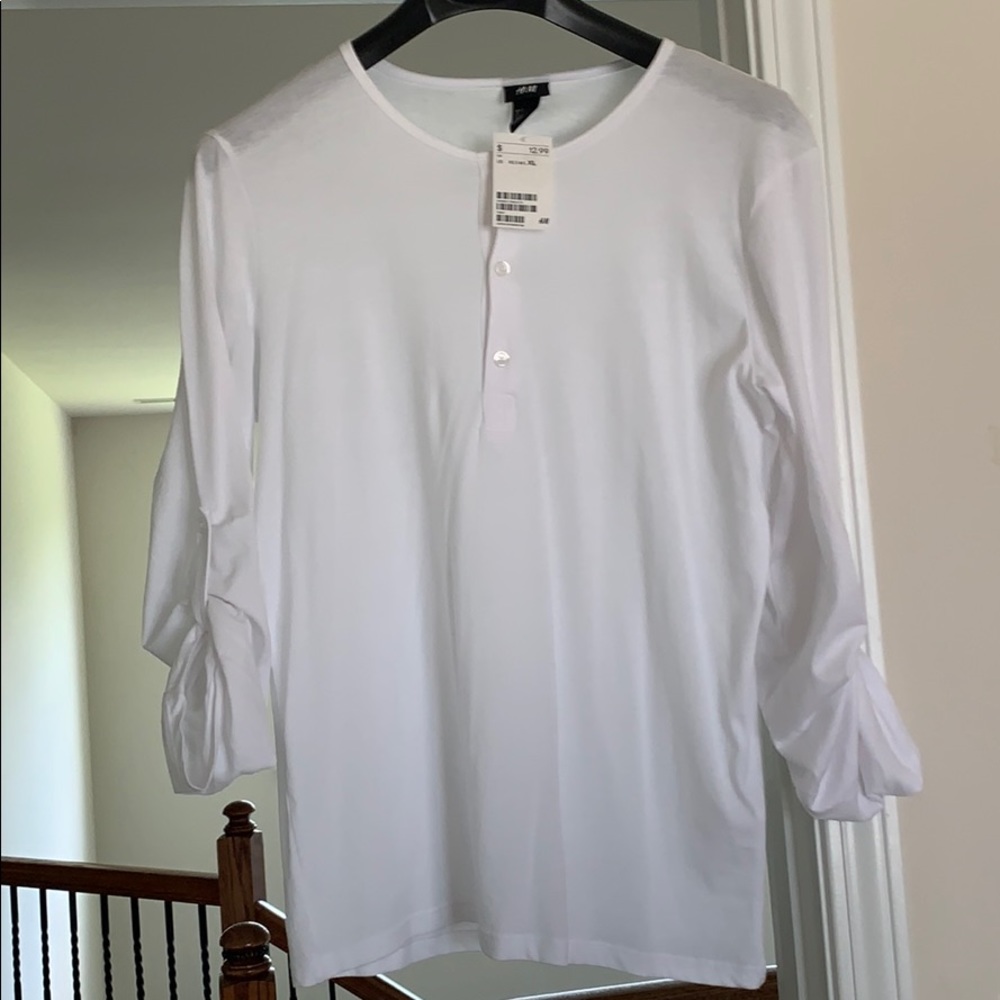 White H&M Cool White Summer Tee